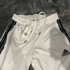 white adidas men’s sweatpants